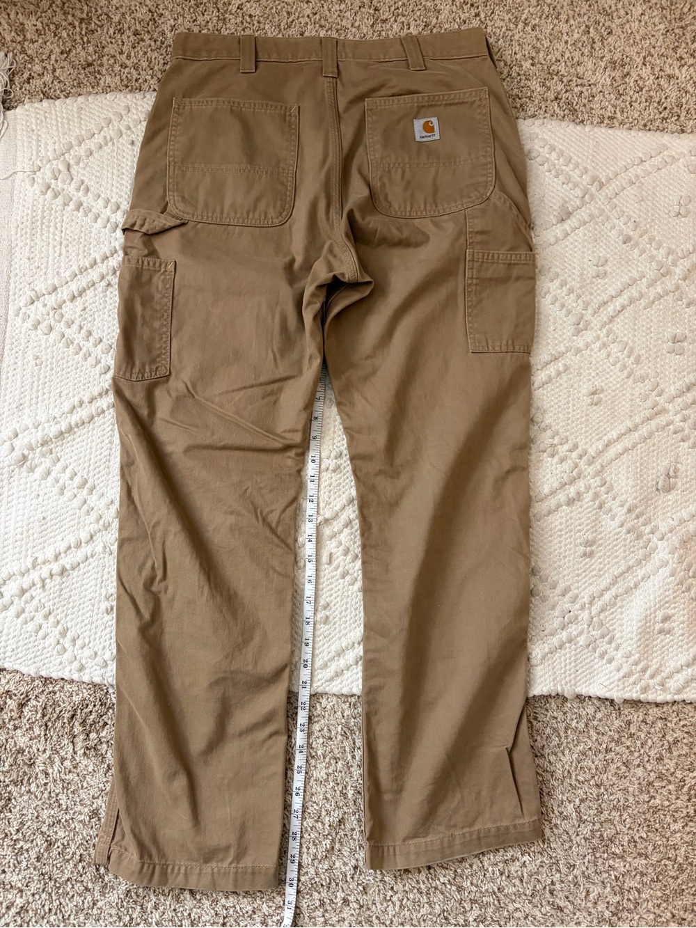 Carhartt Men's Khaki Utility Pants with Extra Pockets - Picture 4 of 6